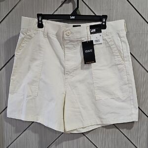 Lee Women's Cream High Waist Shorts